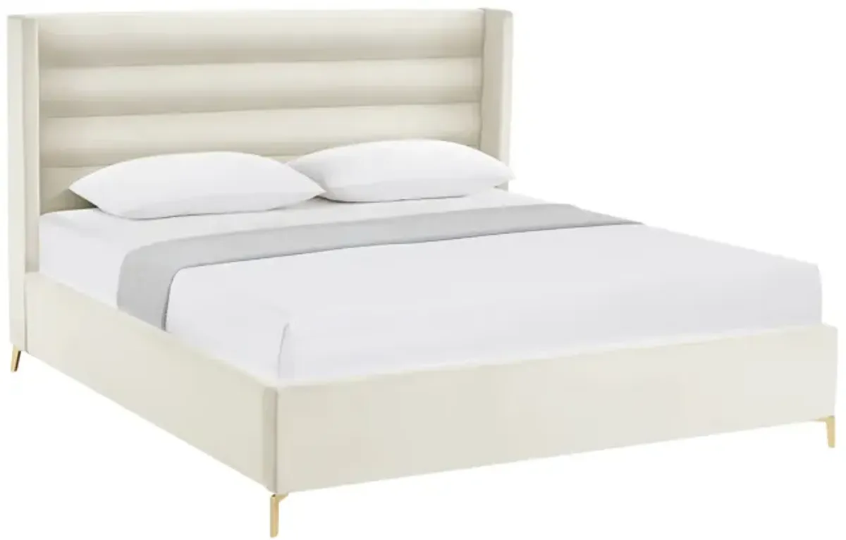 Inspired Home Ames Velvet Platform Bed