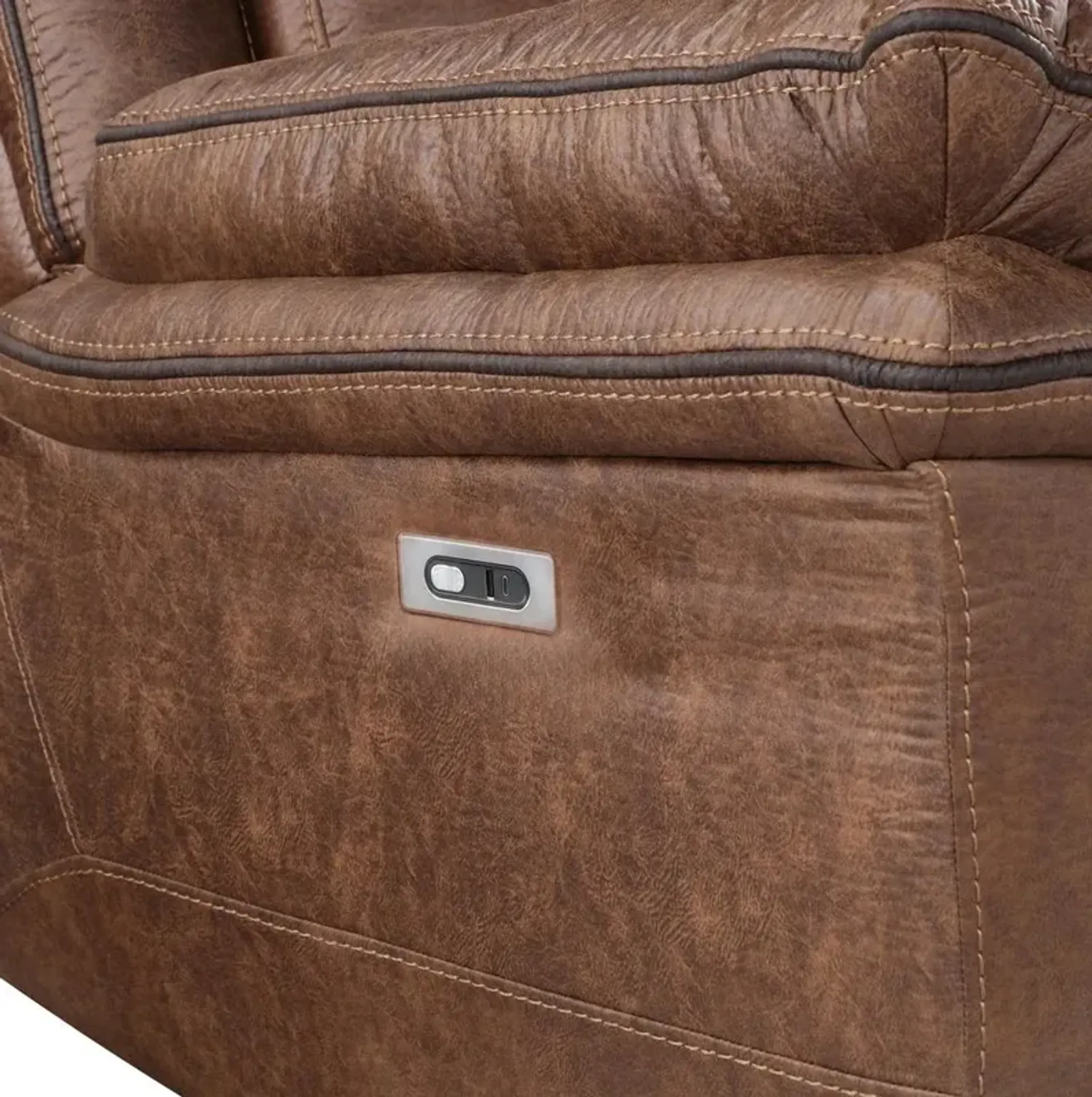 New Classic Furniture Ryland Glider Recliner Wpwr Fr Brown Mathis Home ...