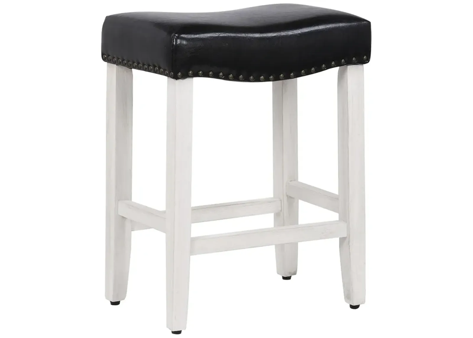 WestinTrends 24" Upholstered Saddle Seat Counter Stool