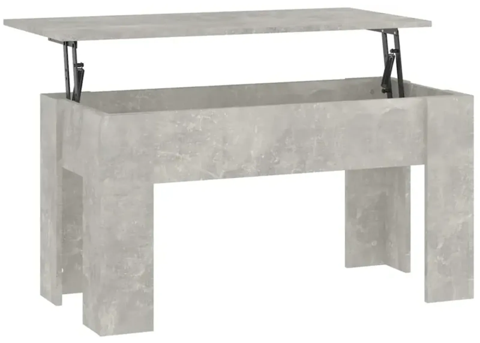 Coffee Table Concrete Gray 39.8"x19.3"x20.5" Engineered Wood