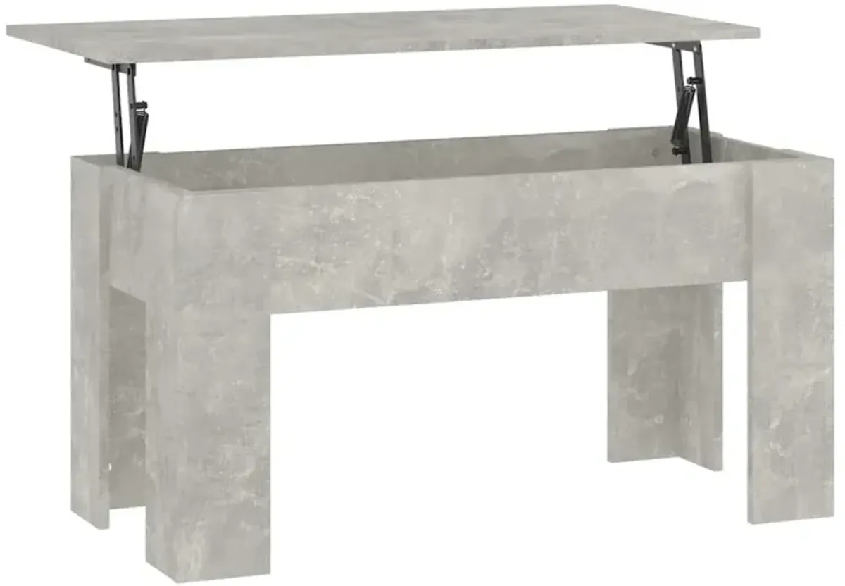 Coffee Table Concrete Gray 39.8"x19.3"x20.5" Engineered Wood