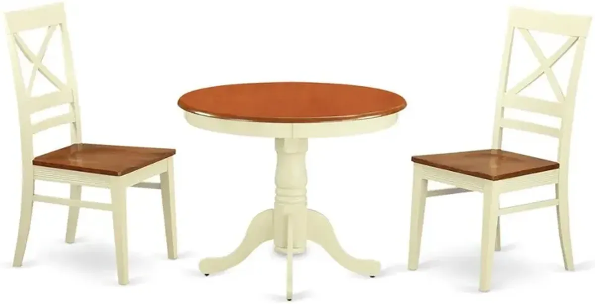 East West Furniture 6-Pc  Dining  room  set  -  Kitchen  Table  and  4  Kitchen  Dining  Chairs  and  Bench