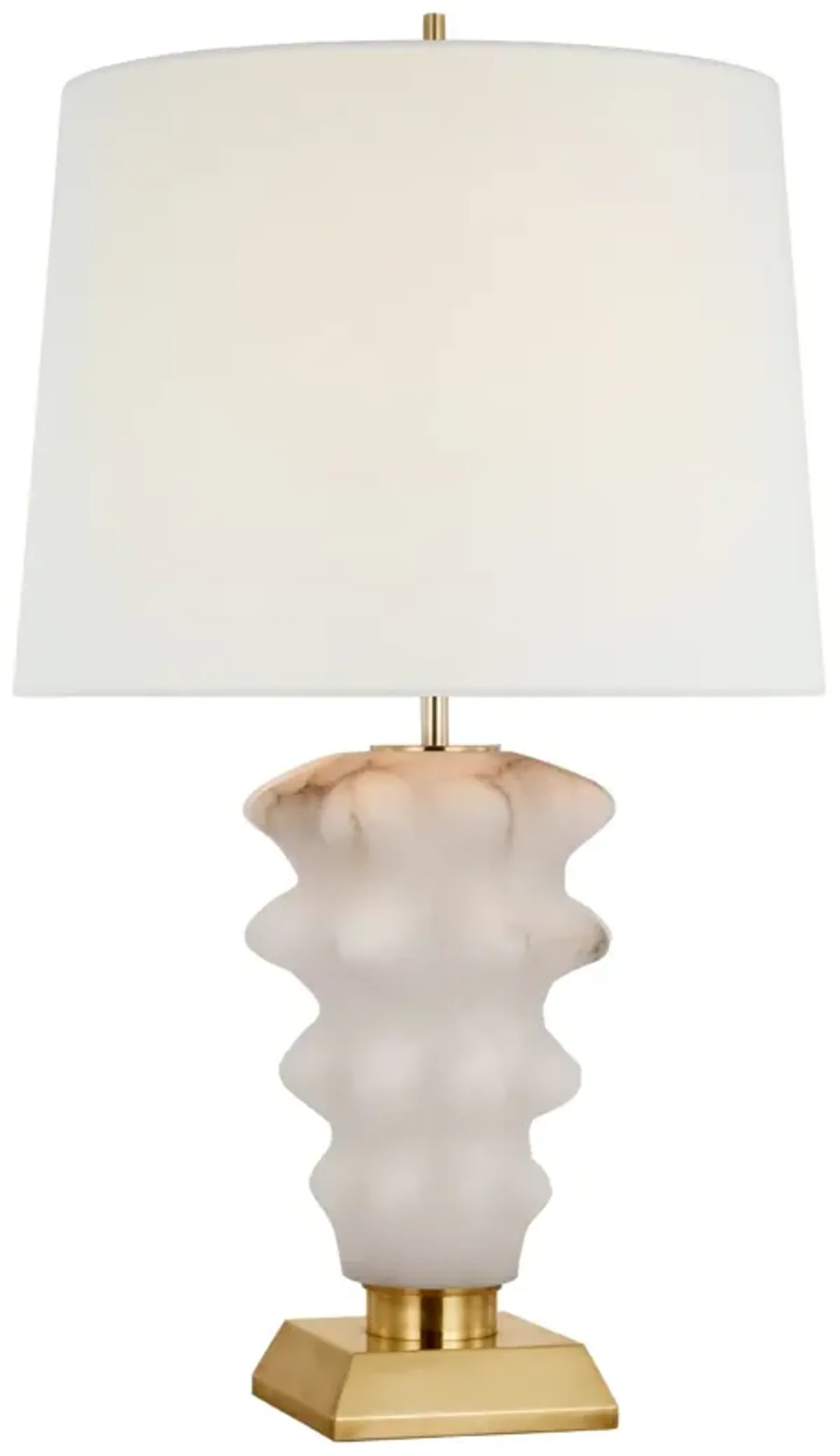 Luxor Large Table Lamp in Alabaster and Hand-Rubbed Antique Brass