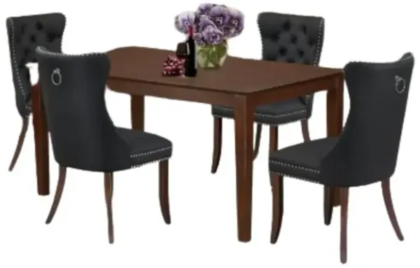 5 Piece Kitchen Table Set Consists of a Rectangle Dining Room Table