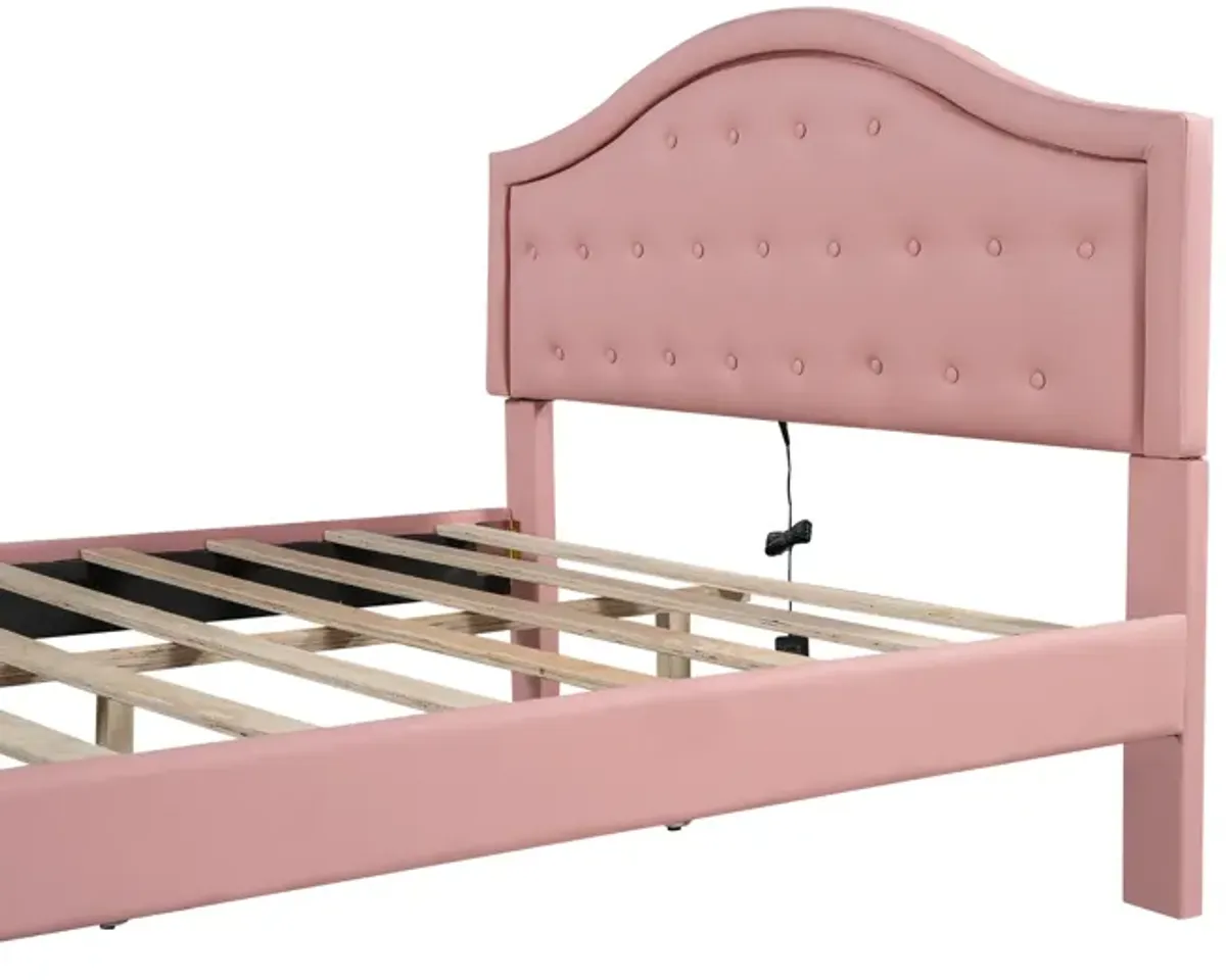 Merax PU Upholstered Platform Bed  with 2 Drawers