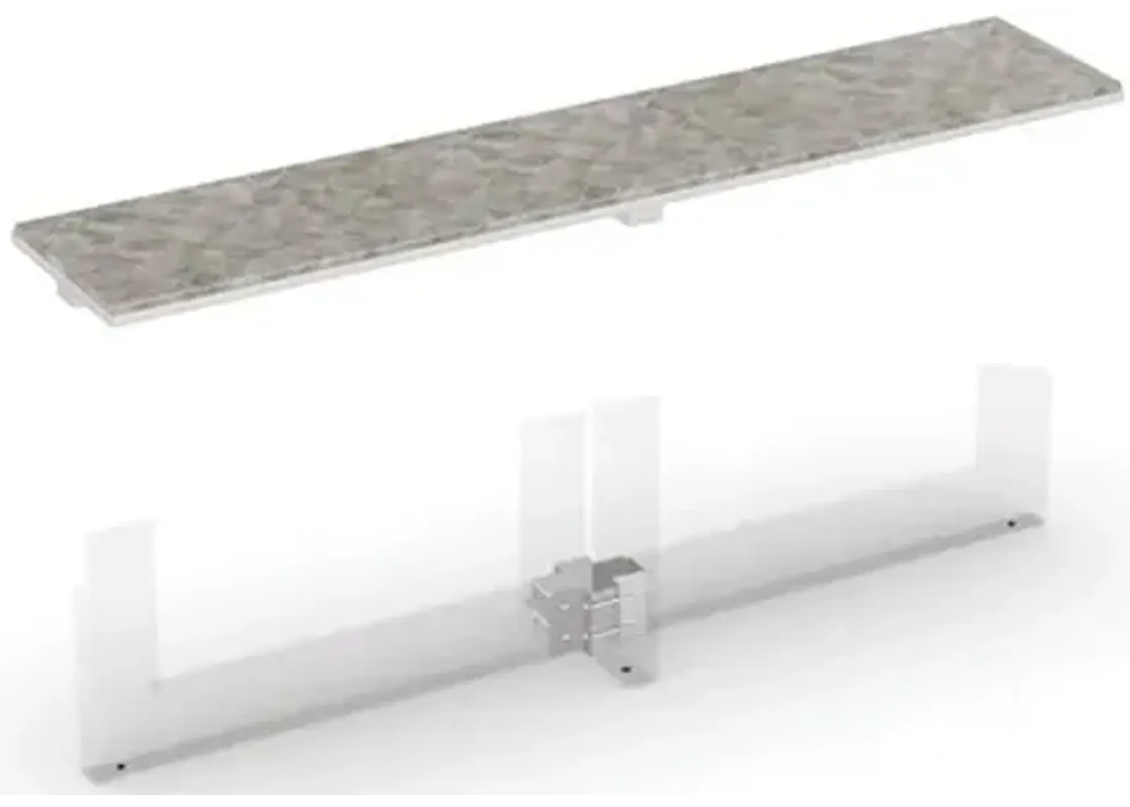 Nova Console Table with White Capiz Top