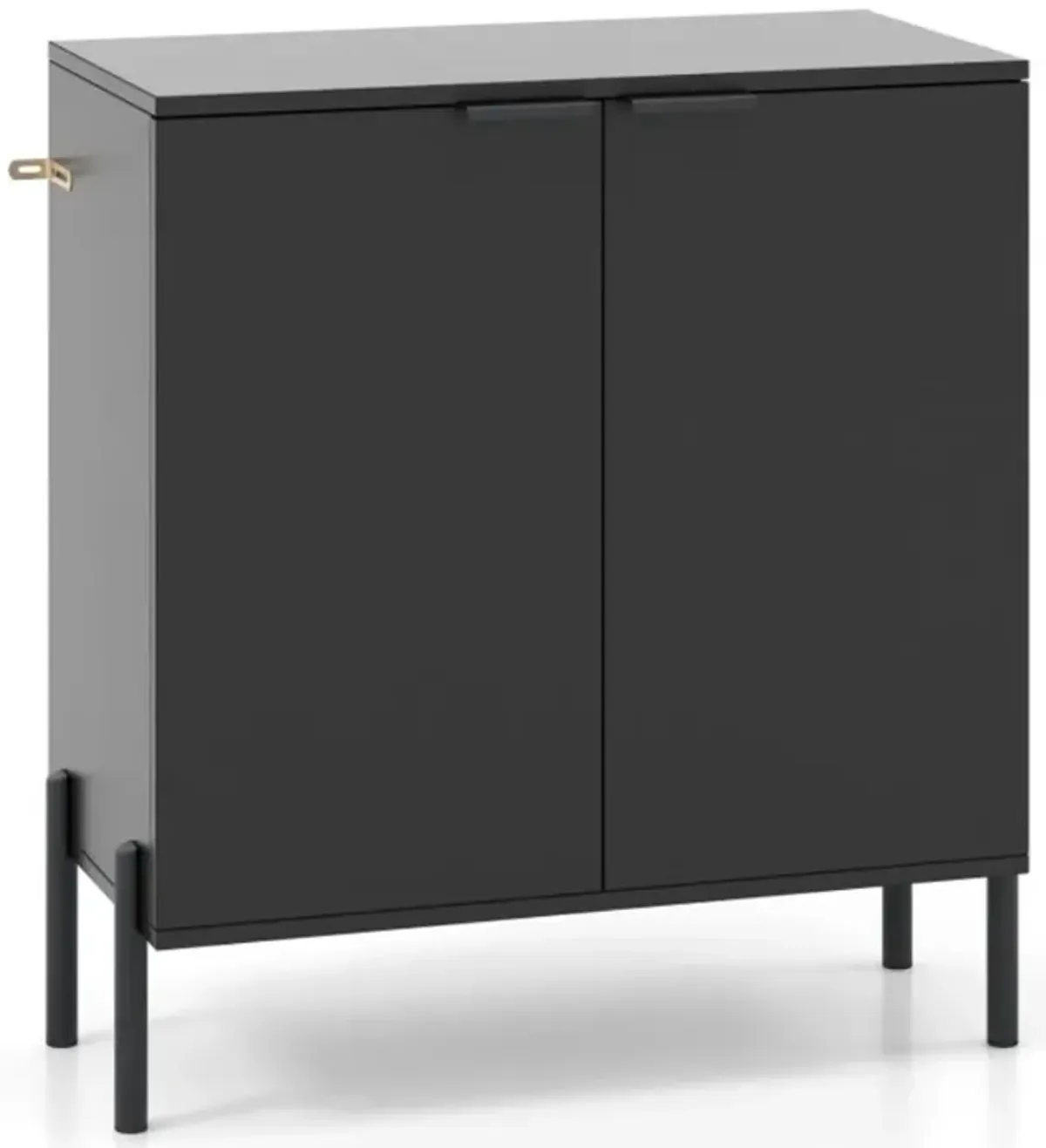 Hivvago 2-Door Buffet Cabinet Sideboard with Shelf and Metal Legs