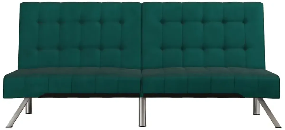 Elvia Green Velvet Futon