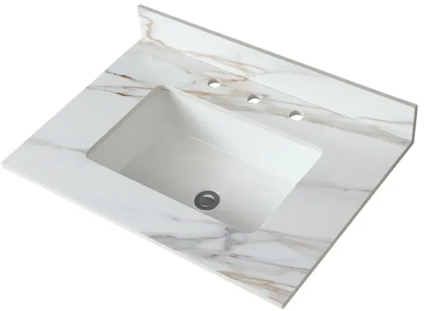 Streamdale 31" Marble Vanity Top with Sink and Backsplash