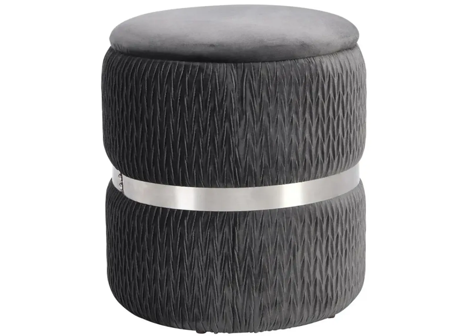 Techni Mobili Storage Ottoman, Grey