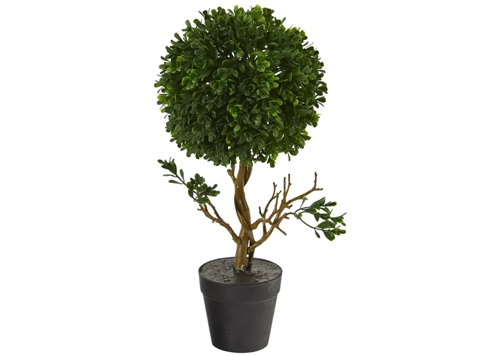 HomPlanti 15 Inches Boxwood Topiary Artificial Tree UV Resistant (Indoor/Outdoor)