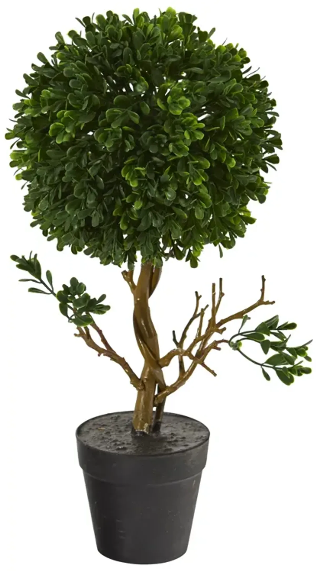 Hivvago 15 Inches Boxwood Topiary Artificial Tree UV Resistant (Indoor/Outdoor)