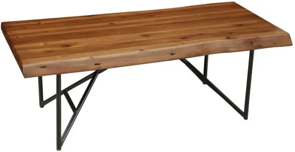 Live Edge Coffee/Cocktail Table, Light Walnut