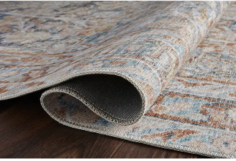 Lenna LEA02 Ocean/Apricot 5' x 7'6" Rug