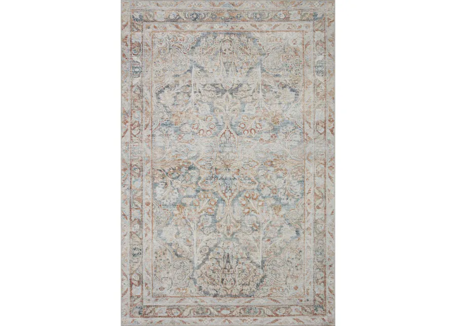 Lenna LEA02 Ocean/Apricot 5' x 7'6" Rug