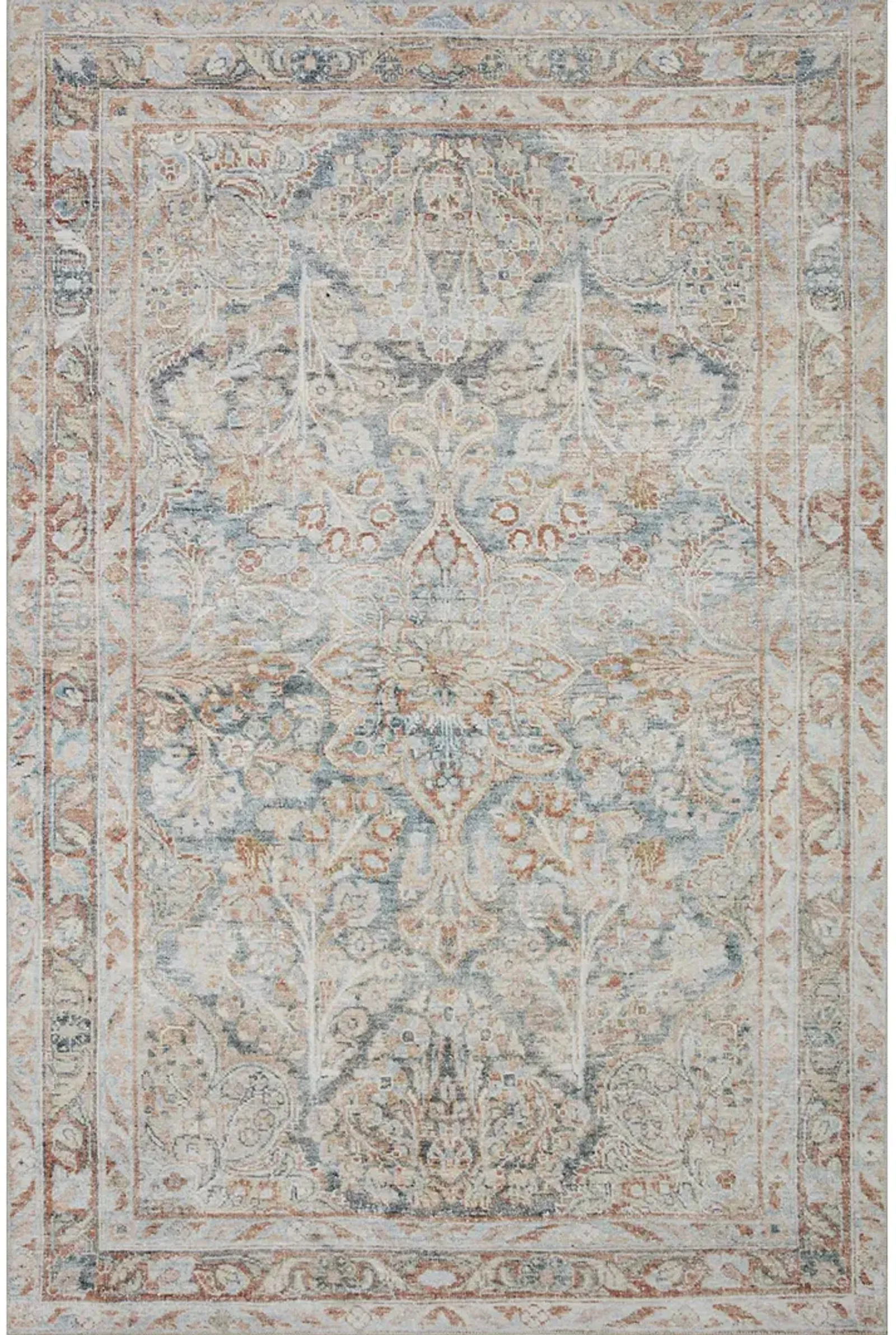 Lenna LEA02 Ocean/Apricot 5' x 7'6" Rug