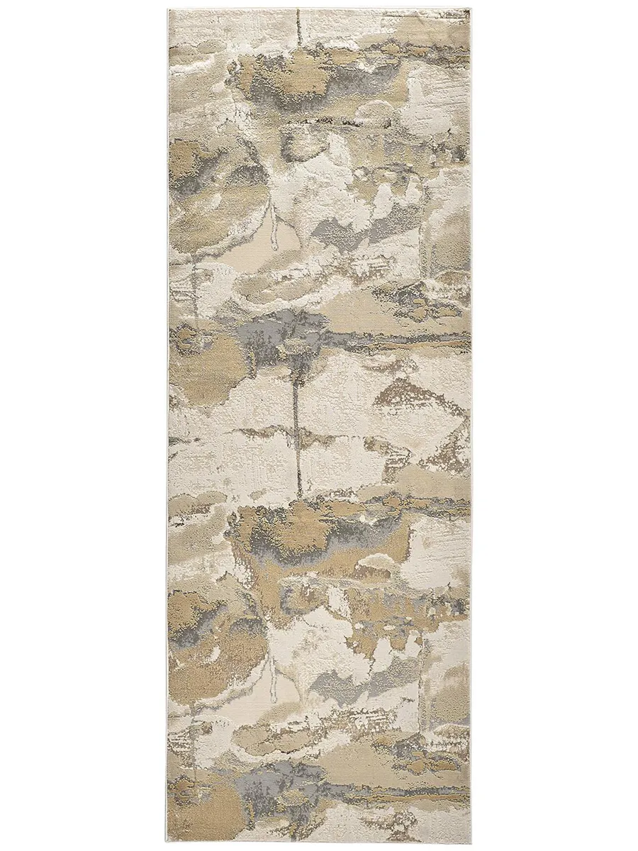 Aura 3737F Gray/Ivory/Gold 2'10" x 7'10" Rug