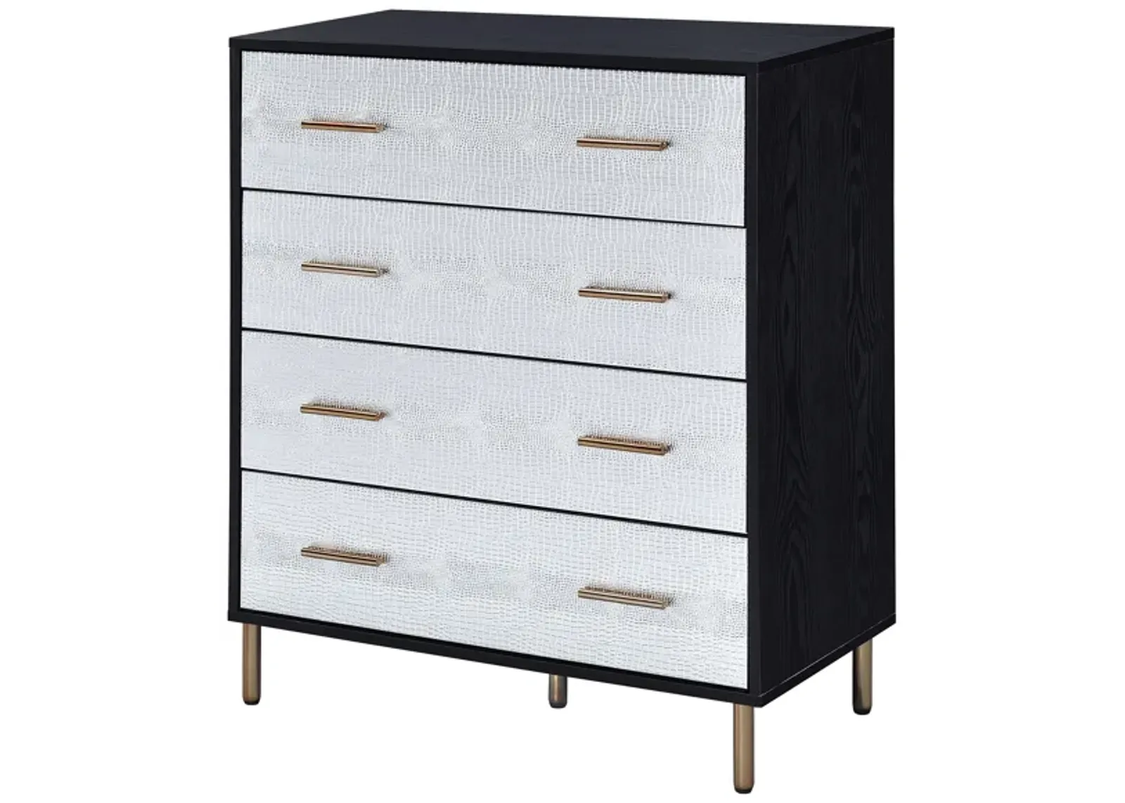 ACME Myles Chest, Black, Silver & Gold Finish