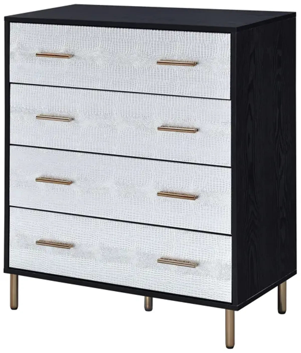 ACME Myles Chest, Black, Silver & Gold Finish