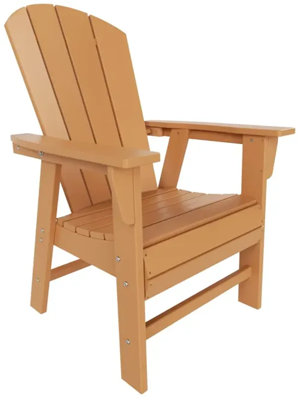 WestinTrends Malibu Outdoor Patio HDPE Plastic Adirondack Dining Chair