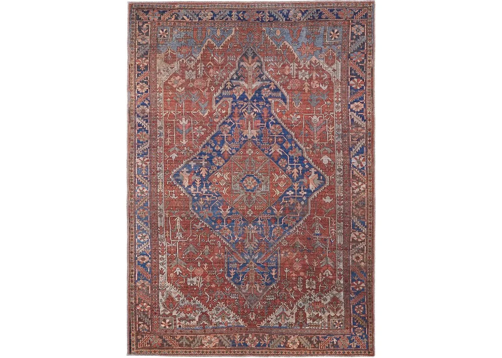 Rawlins 39HQF Red/Tan/Blue 2' x 3' Rug