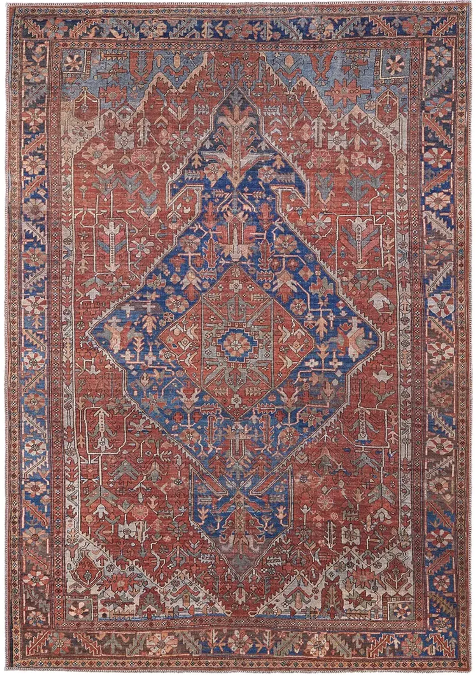 Rawlins 39HQF Red/Tan/Blue 2' x 3' Rug