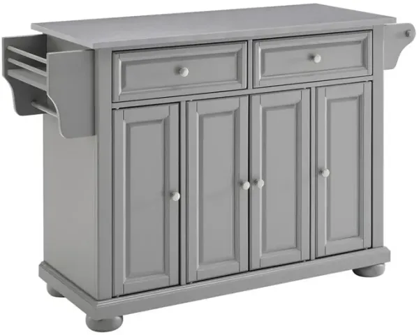 Crosley Furniture Alexandria Stainless Steel Top Kitchen Island/Cart
