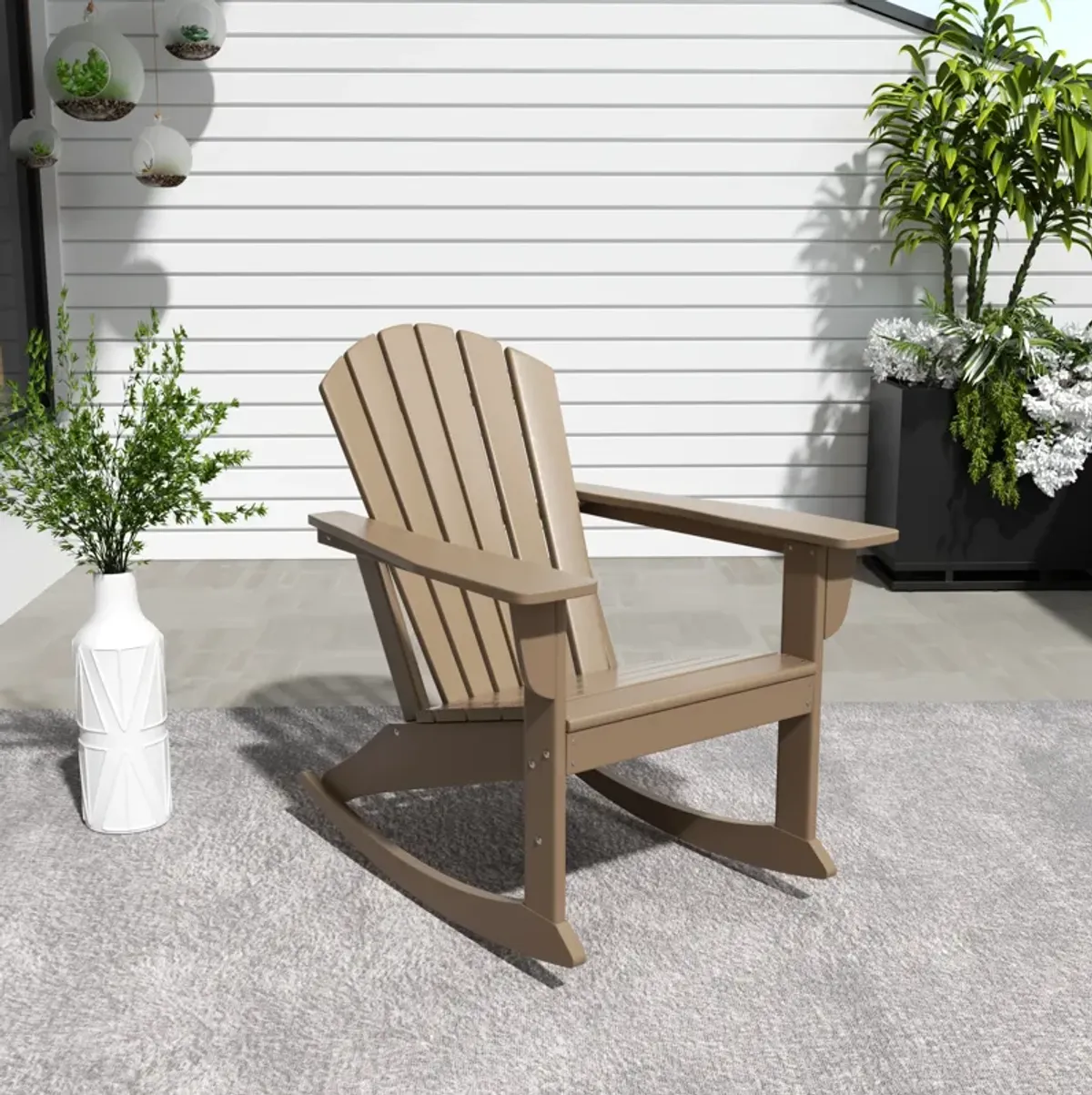 WestinTrends Outdoor Patio Adirondack Rocking Chair