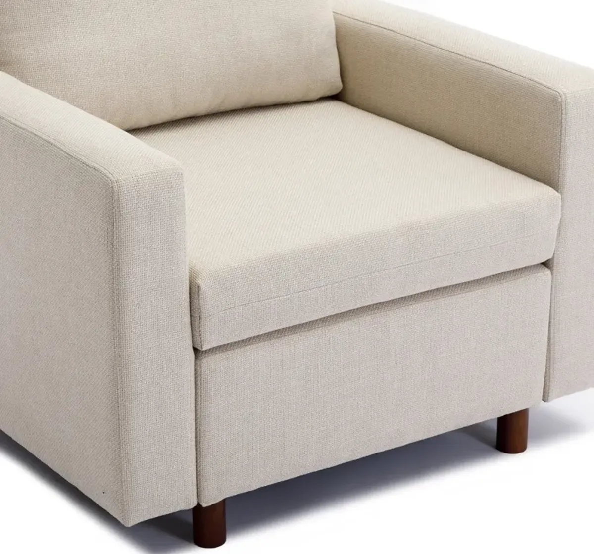 Single Seat Module Sofa Sectional Couch, Cushion Covers Non-Removable And Non-Washable