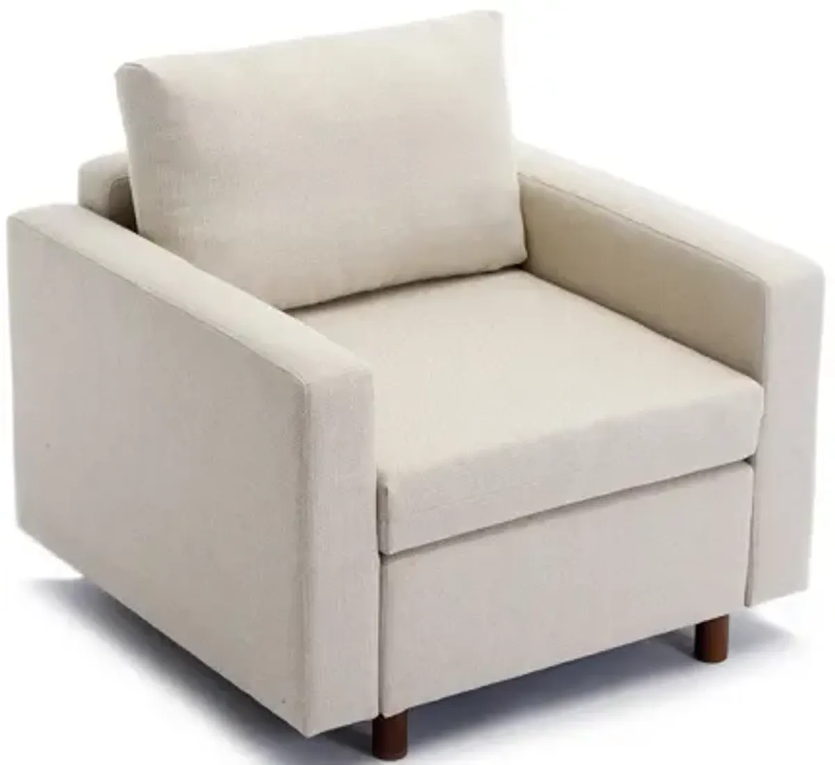 Single Seat Module Sofa Sectional Couch, Cushion Covers Non-Removable And Non-Washable