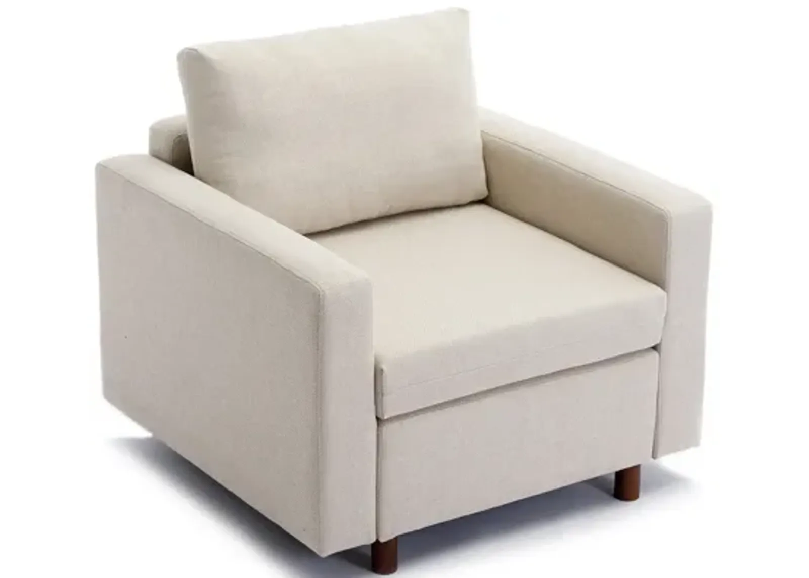 Single Seat Module Sofa Sectional Couch, Cushion Covers Non-Removable And Non-Washable