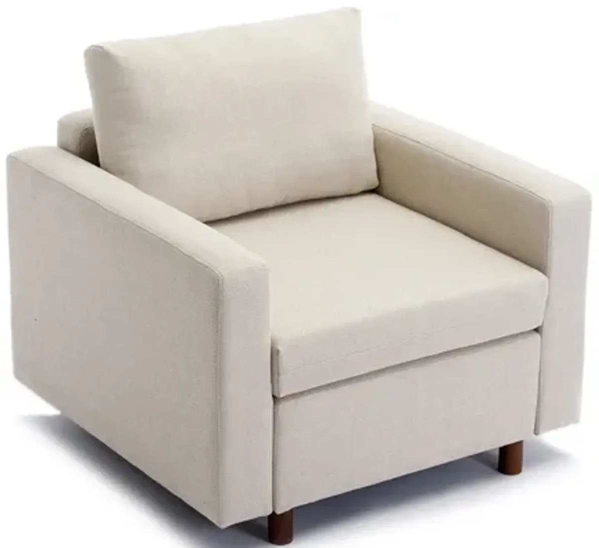 Single Seat Module Sofa Sectional Couch, Cushion Covers Non-Removable And Non-Washable