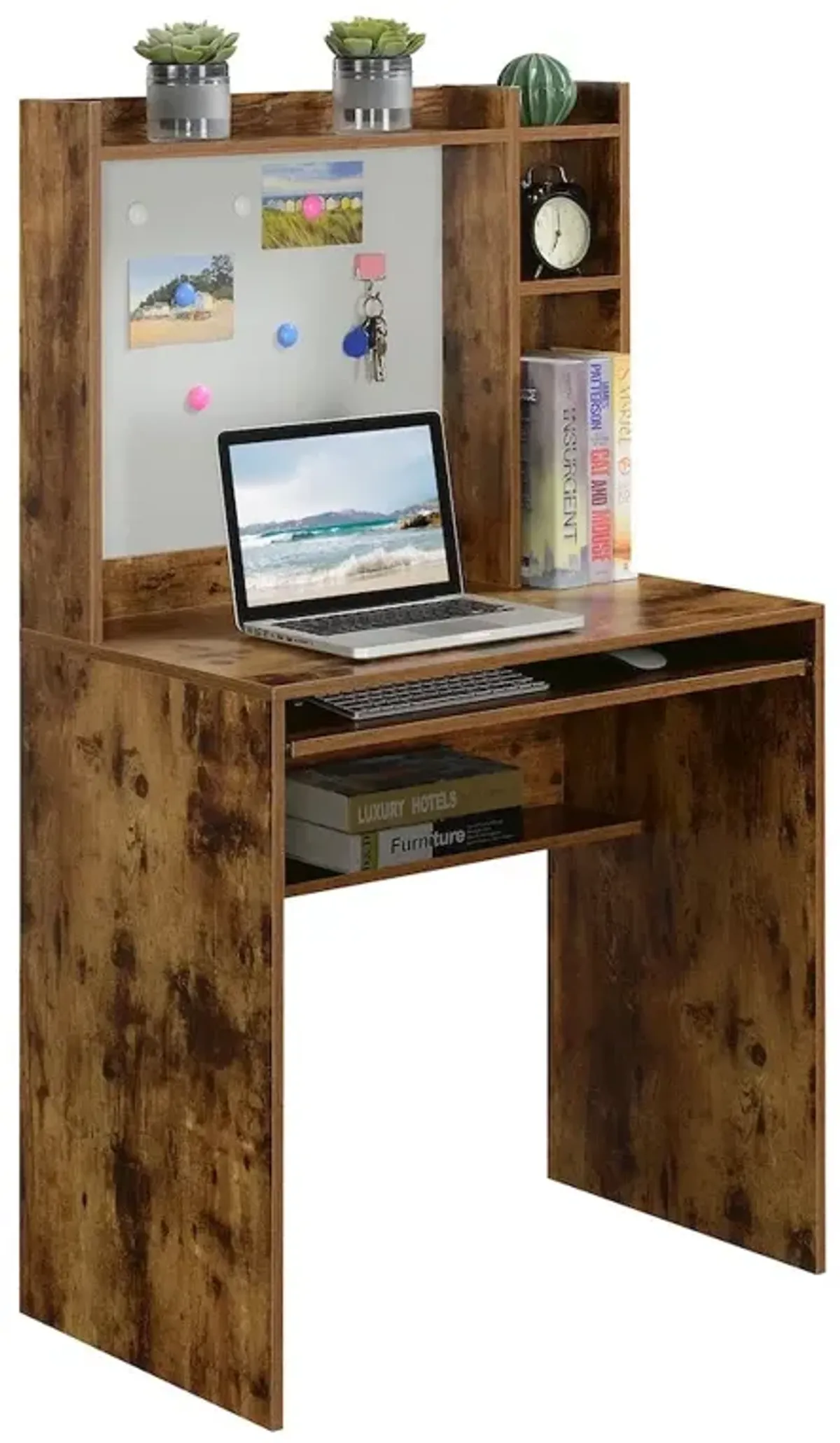 Convenience Concepts Designs2Go Student Desk with Magnetic Bulletin Board and Shelves