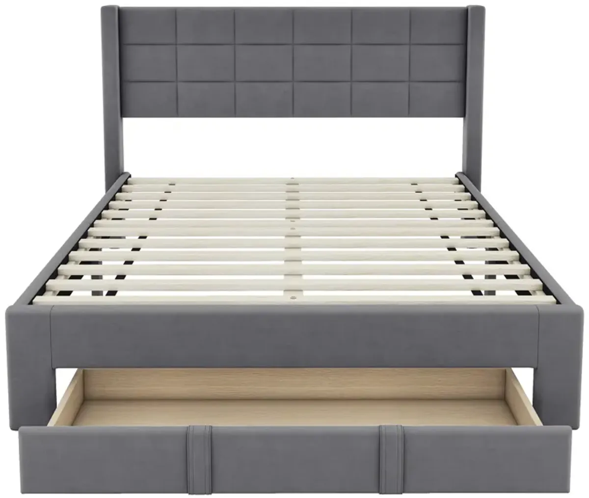 Merax Polyester Platform Bed with Storage Drawer