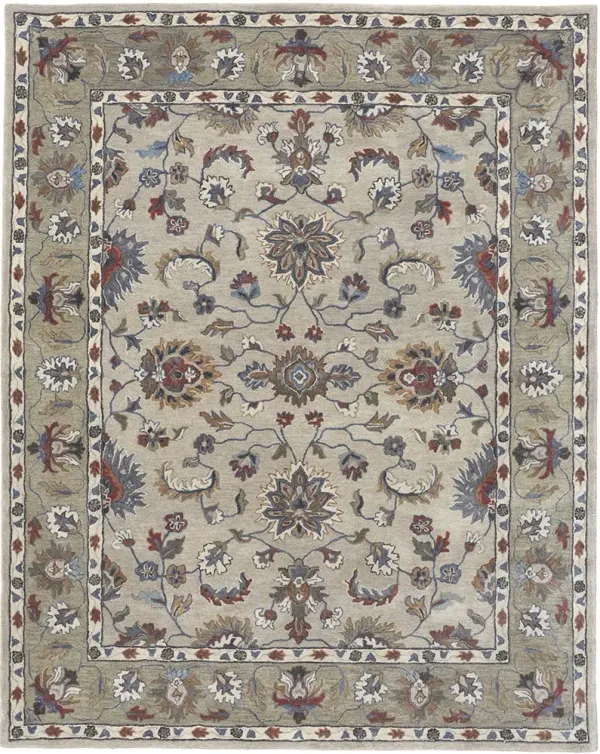 Rylan 8642F Ivory/Taupe/Blue 4' x 6' Rug