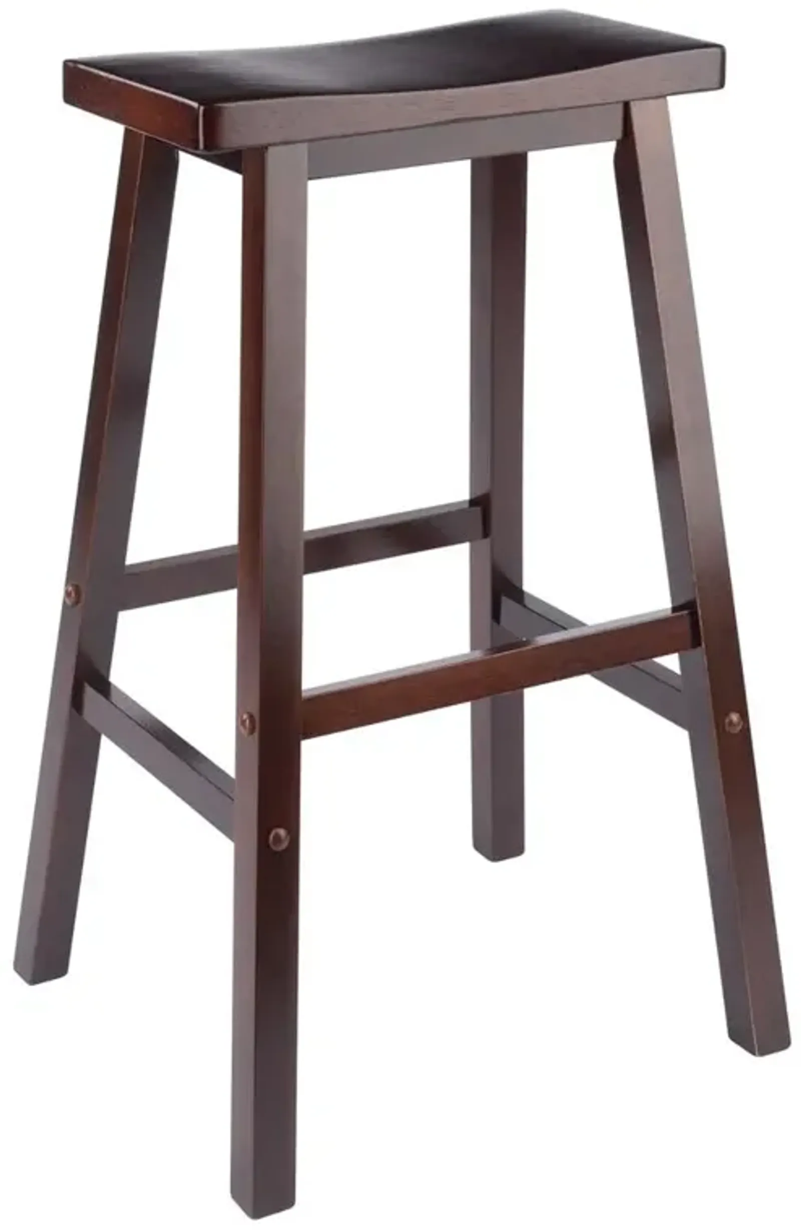 Satori 29" Saddle Seat Bar Stool Antique Walnut