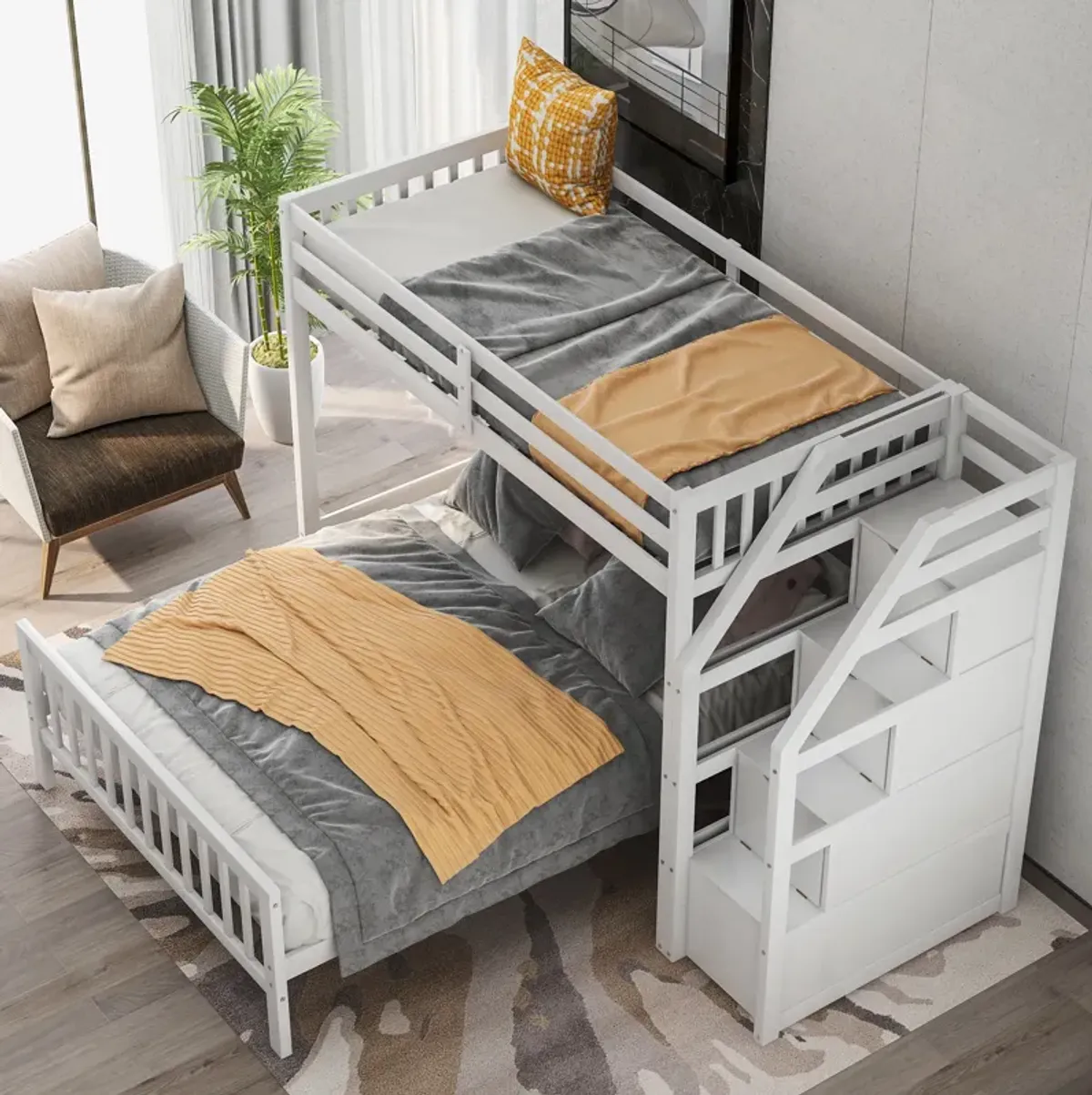 Merax Loft Bed with Staircase