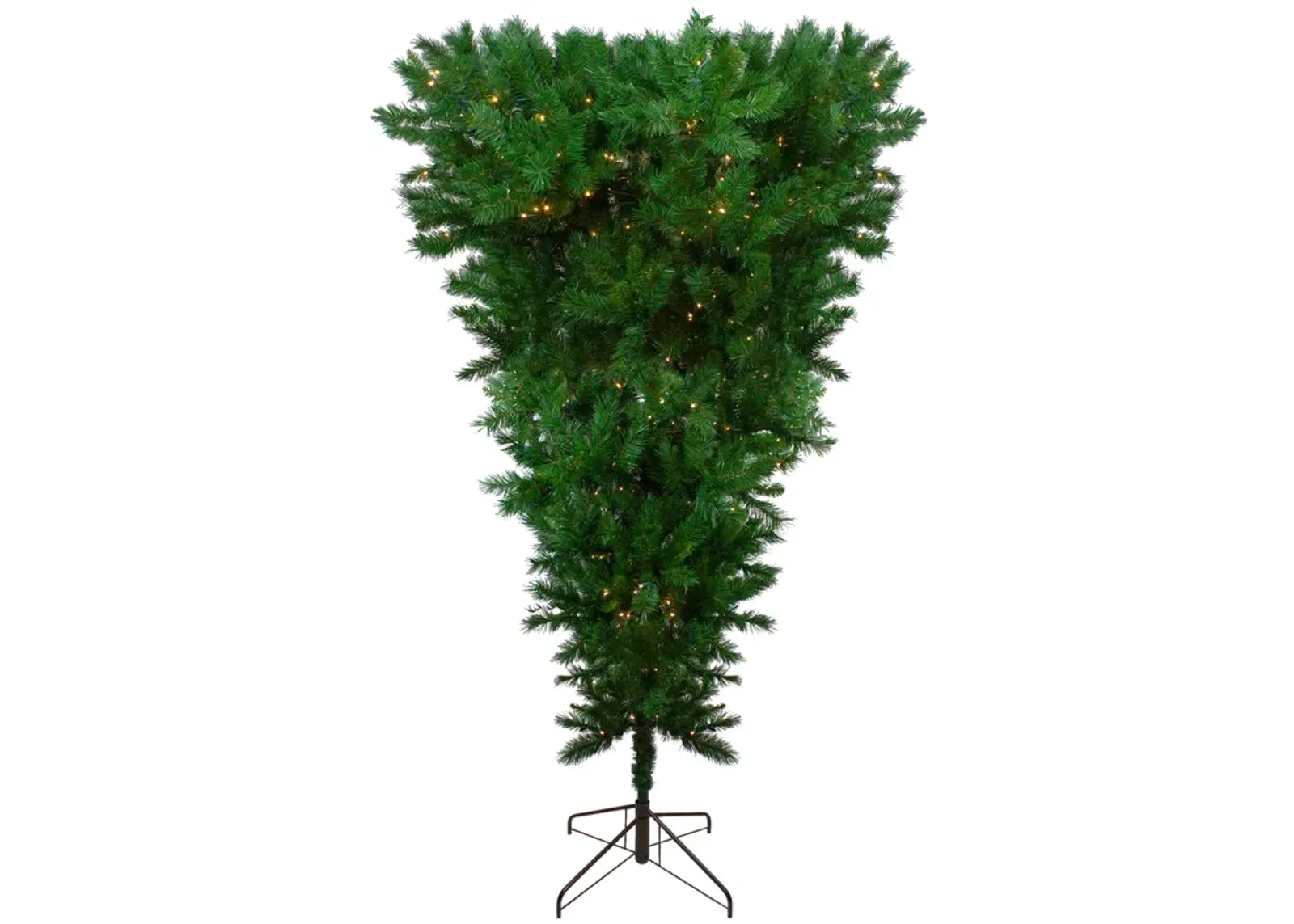 7' Pre-Lit Green Sugar Pine Upside Down Artificial Christmas Tree - Clear Lights