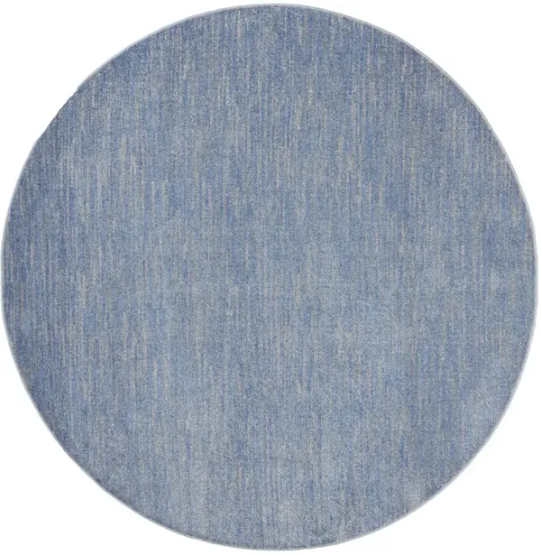 Nourison Essentials NRE01 Blue/Gray 8' x Round Rug