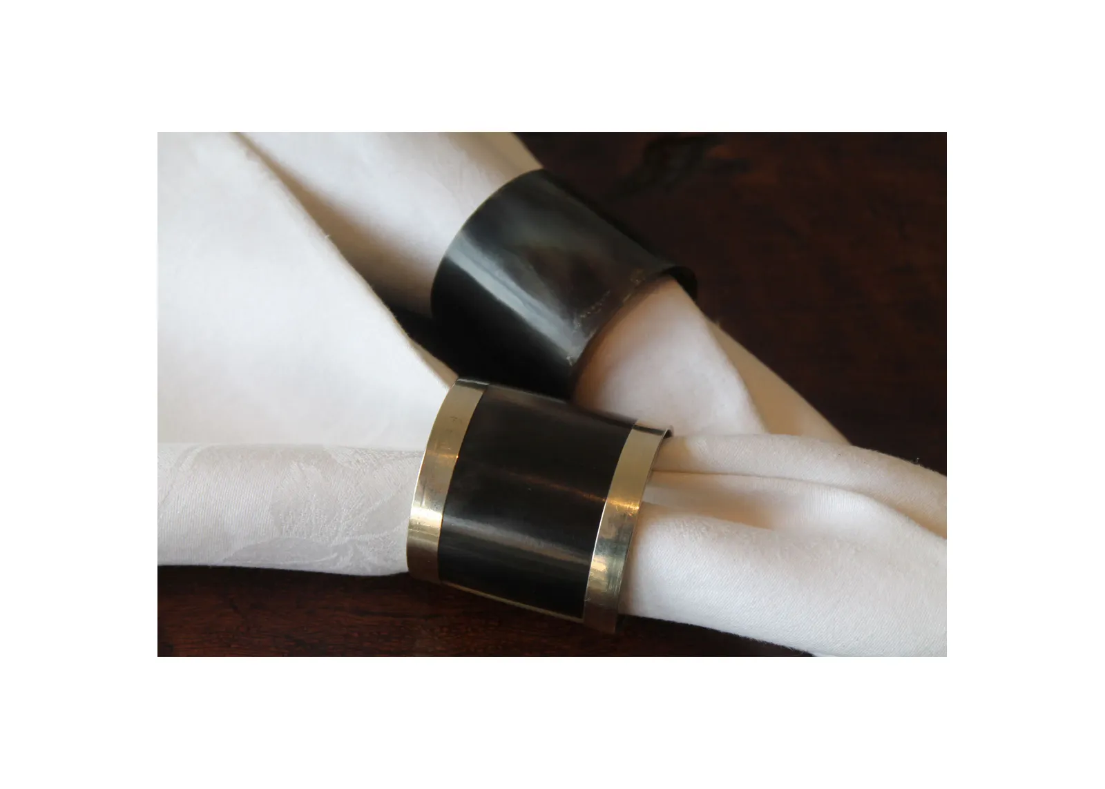 Horn Napkin Ring-Metal Band