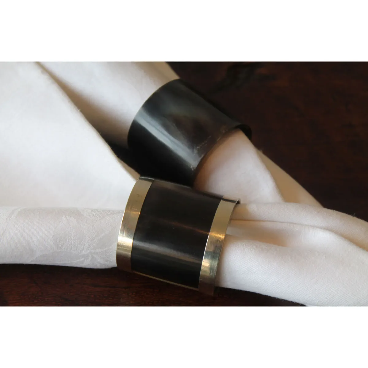 Horn Napkin Ring-Metal Band