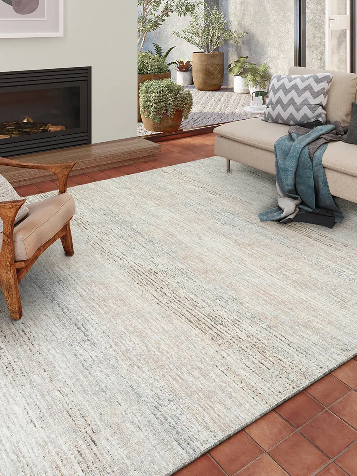 Ciara CR1 Linen 8' x 10' Rug