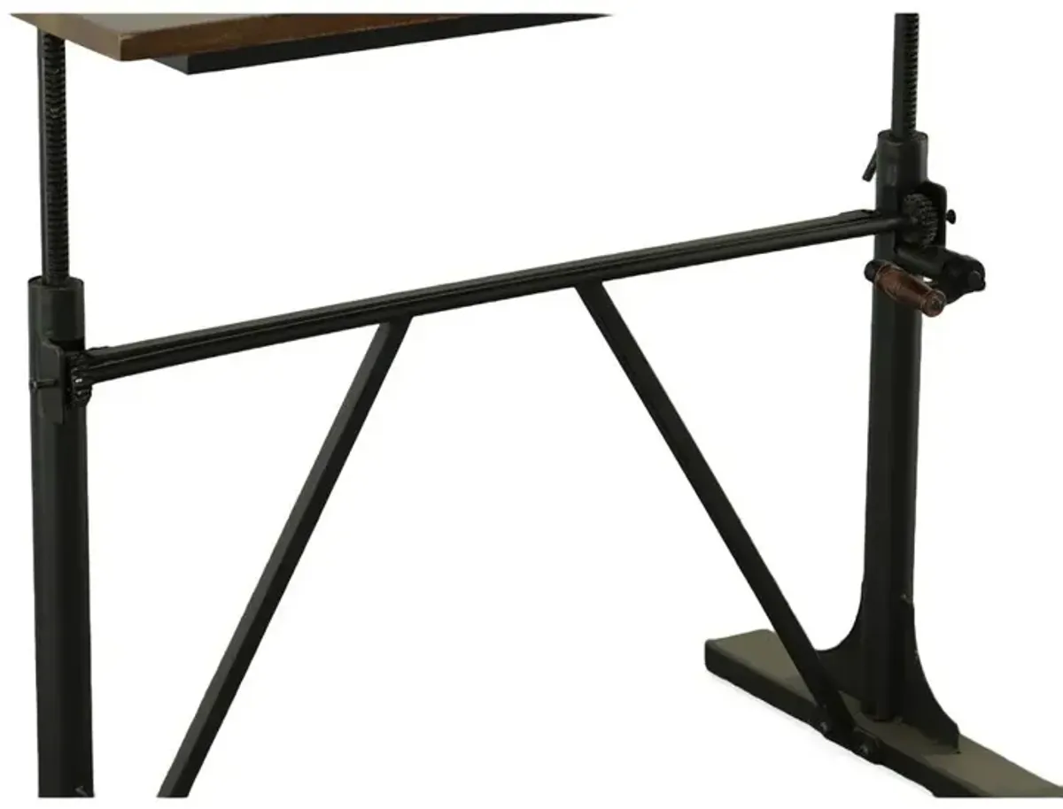 Carolina Cottage  Brio Sit or Sd Adjustable Desk, Elm & Black  48 x 30 x 30 in.