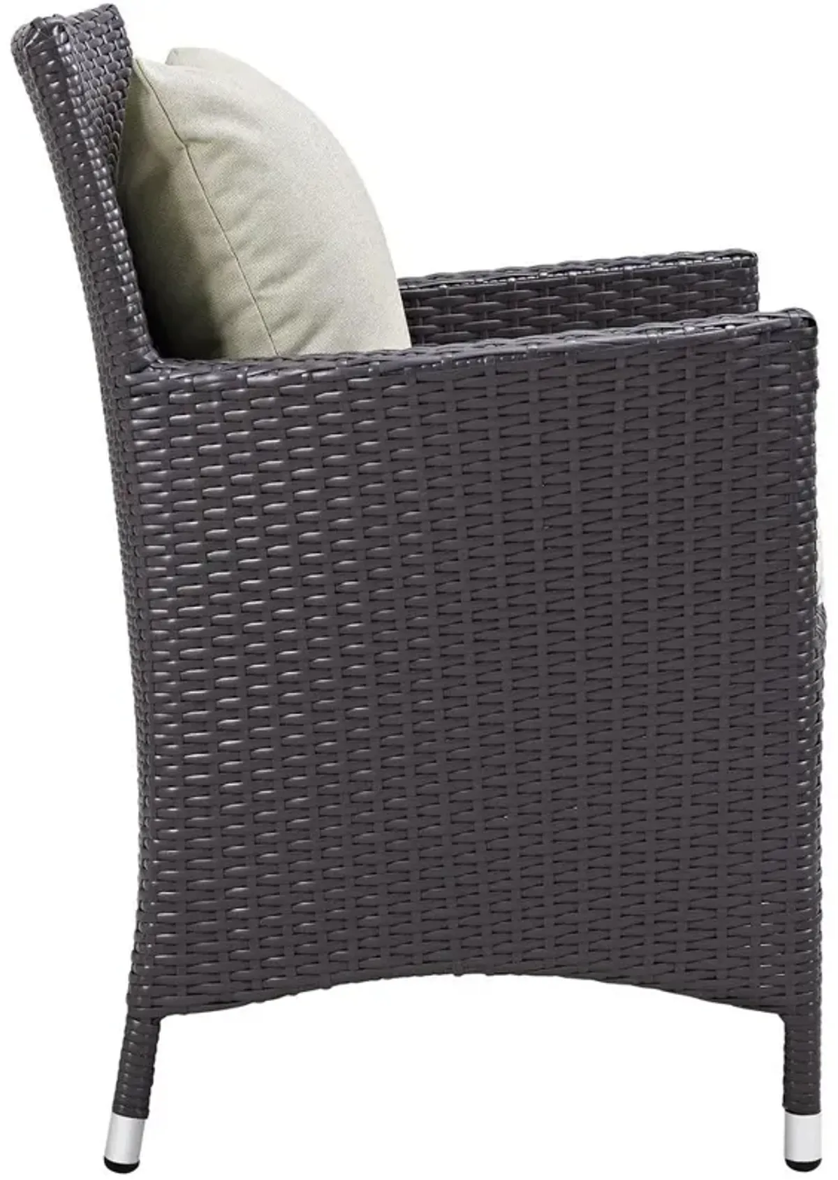 Convene Dining Outdoor Patio Armchair - Espresso Beige