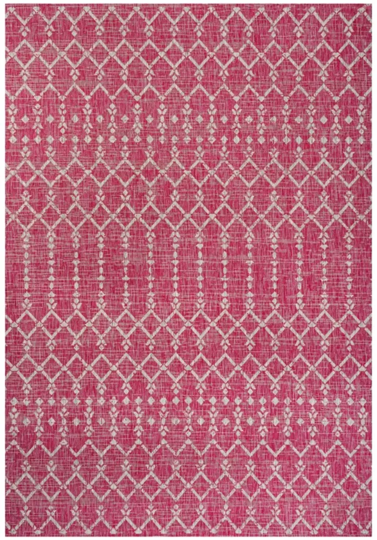 Ourika Moroccan Geometric Textured Weave Indoor/Outdoor Runner Rug