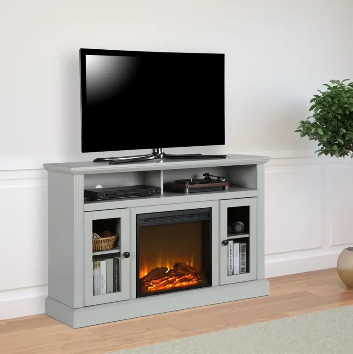 Chicago Electric Fireplace Space Heater TV Console for Flat Screen TVs up to 50"