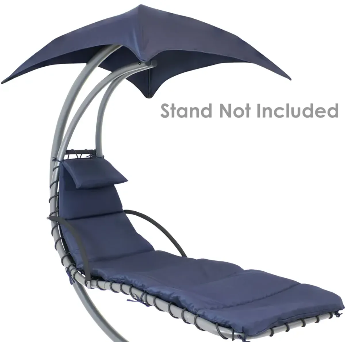 Sunnydaze Outdoor Hanging Lounger Replacement Cushion and Umbrella