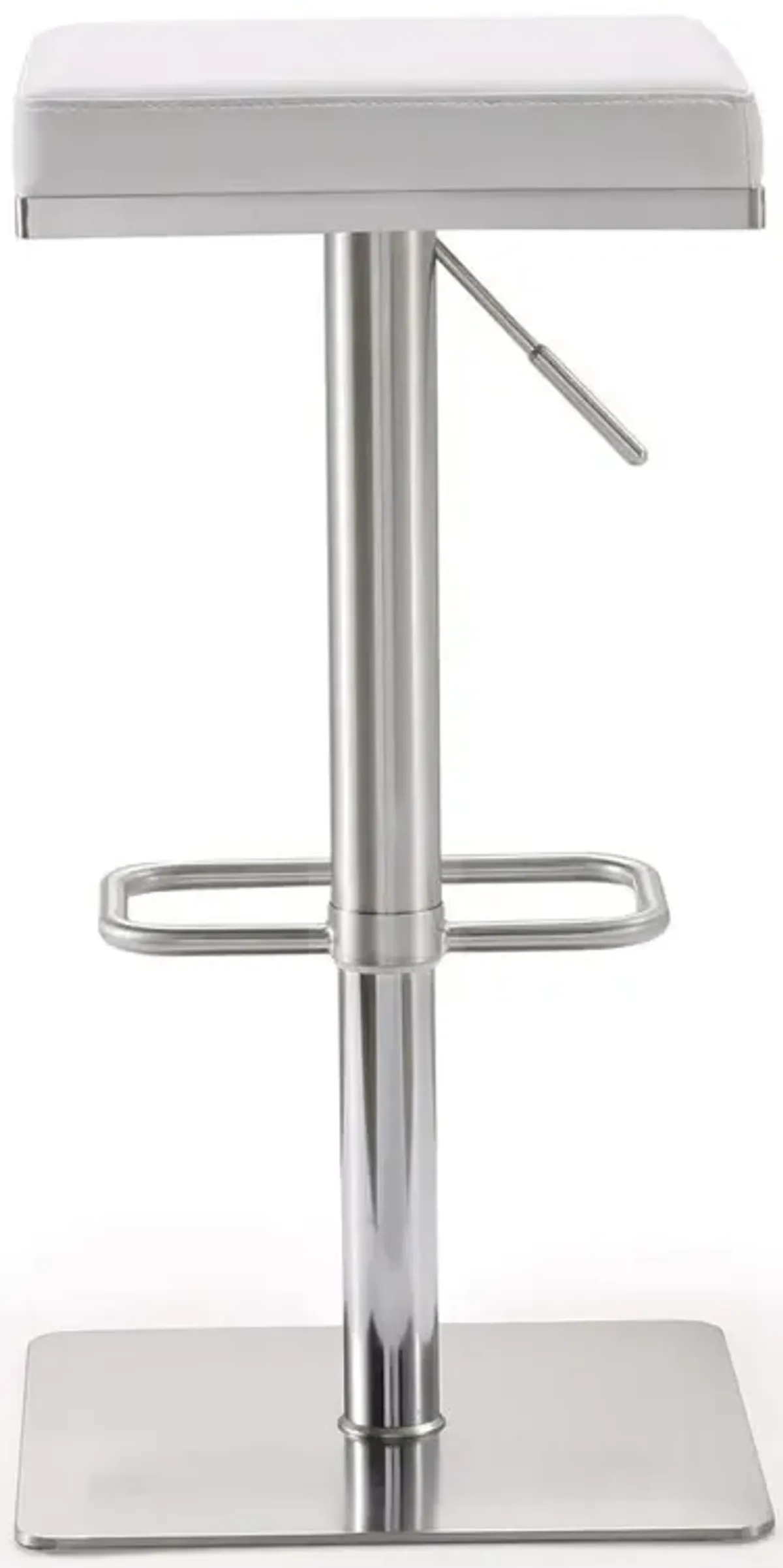 Belen Kox Sleek White Steel Adjustable Barstool, Belen Kox