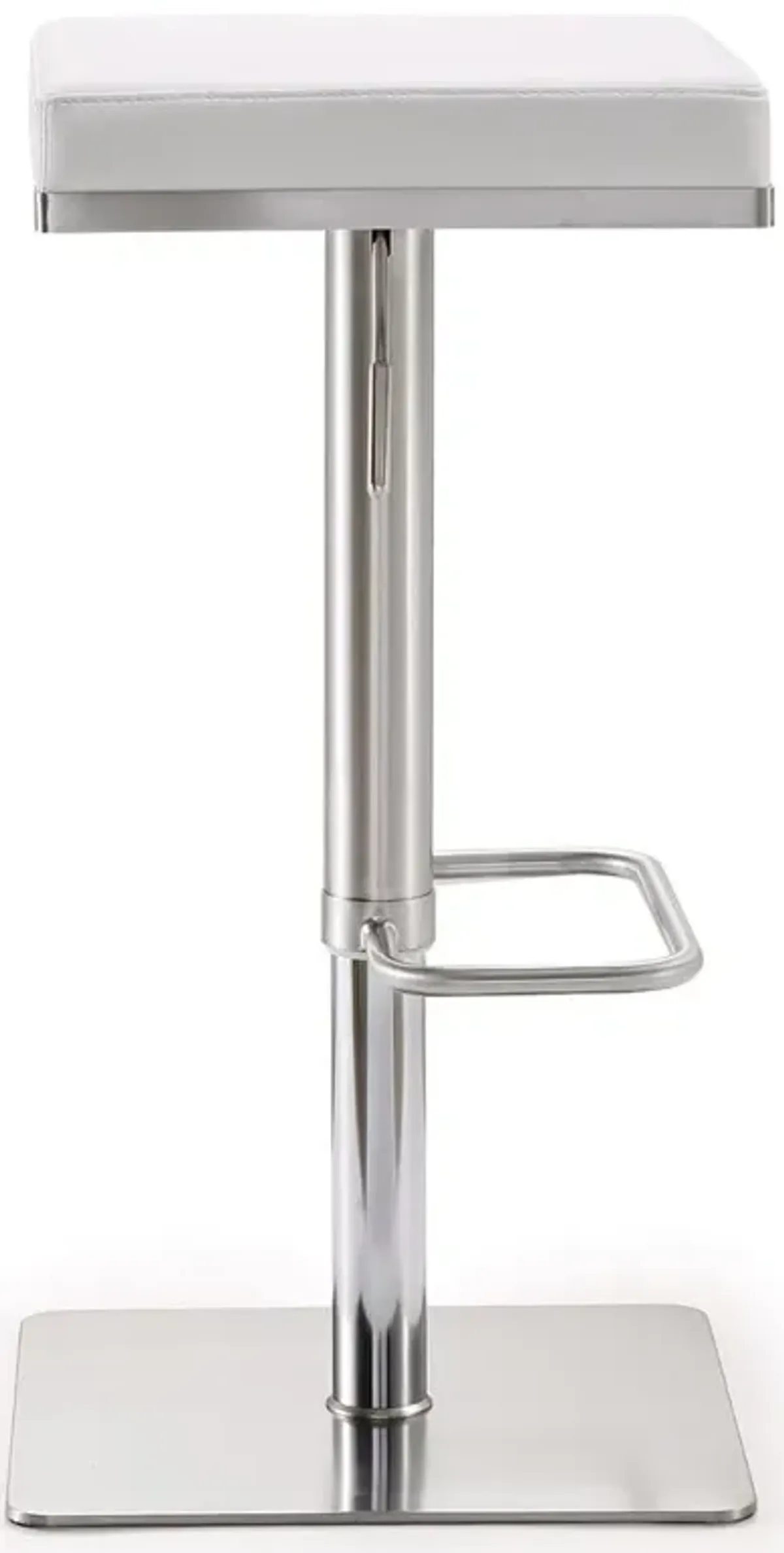 Belen Kox Sleek White Steel Adjustable Barstool, Belen Kox