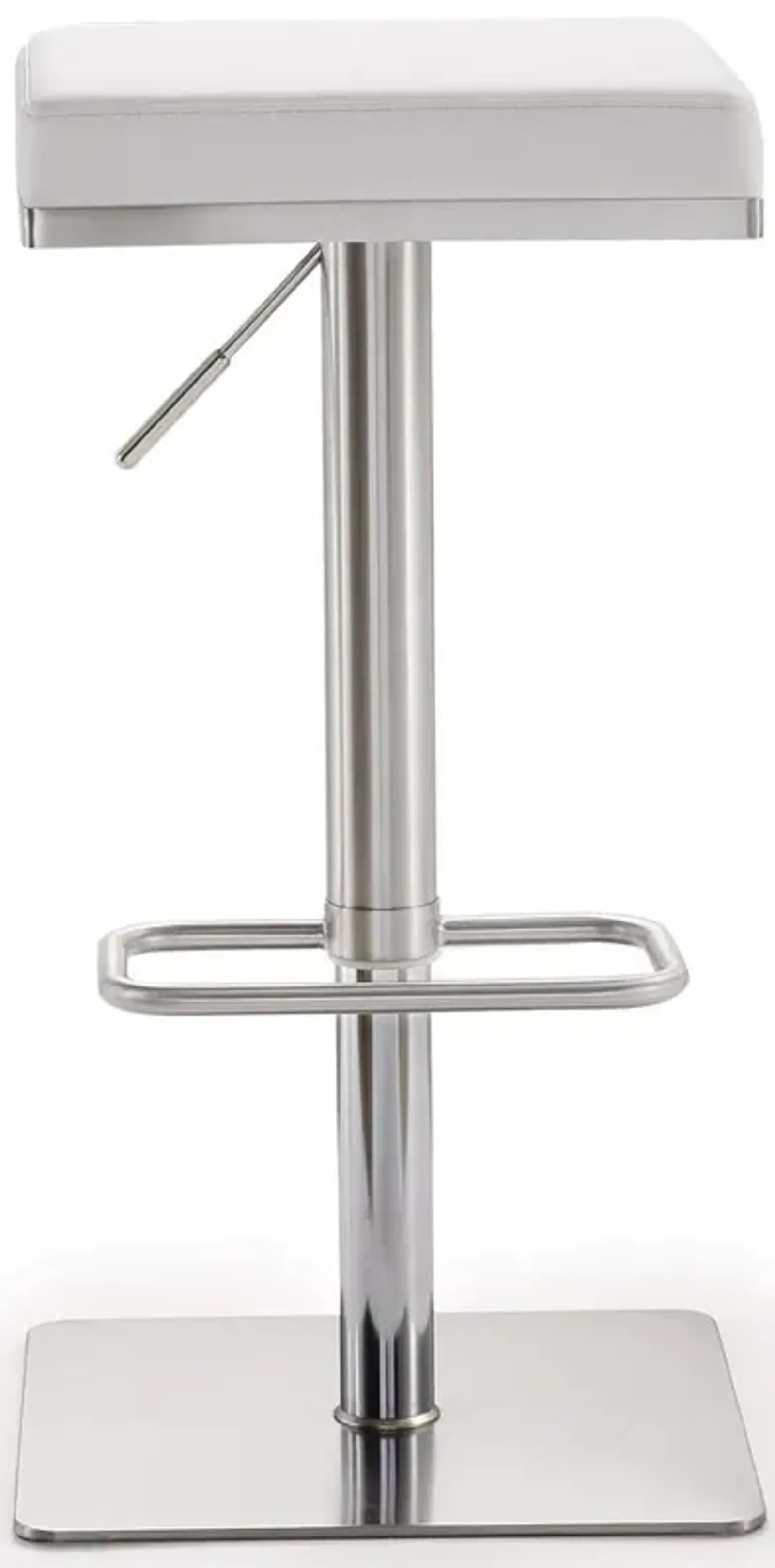 Belen Kox Sleek White Steel Adjustable Barstool, Belen Kox